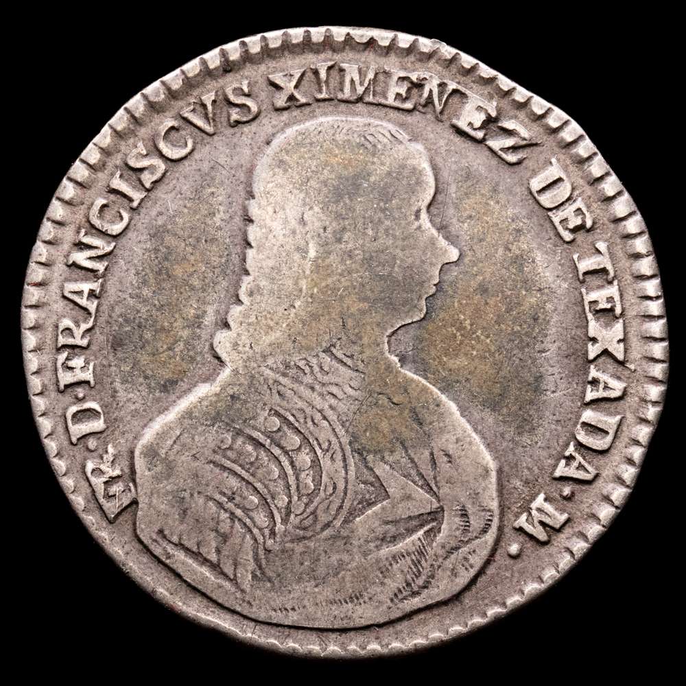 Orden de Malta. 1774. Francisco Ximénez de Texada (navarro). 1 escudo. (KM. 286). El 1 de la fecha está invertido. Escasa. AG. 11,75 gramos. MBC-/MBC. Tono.