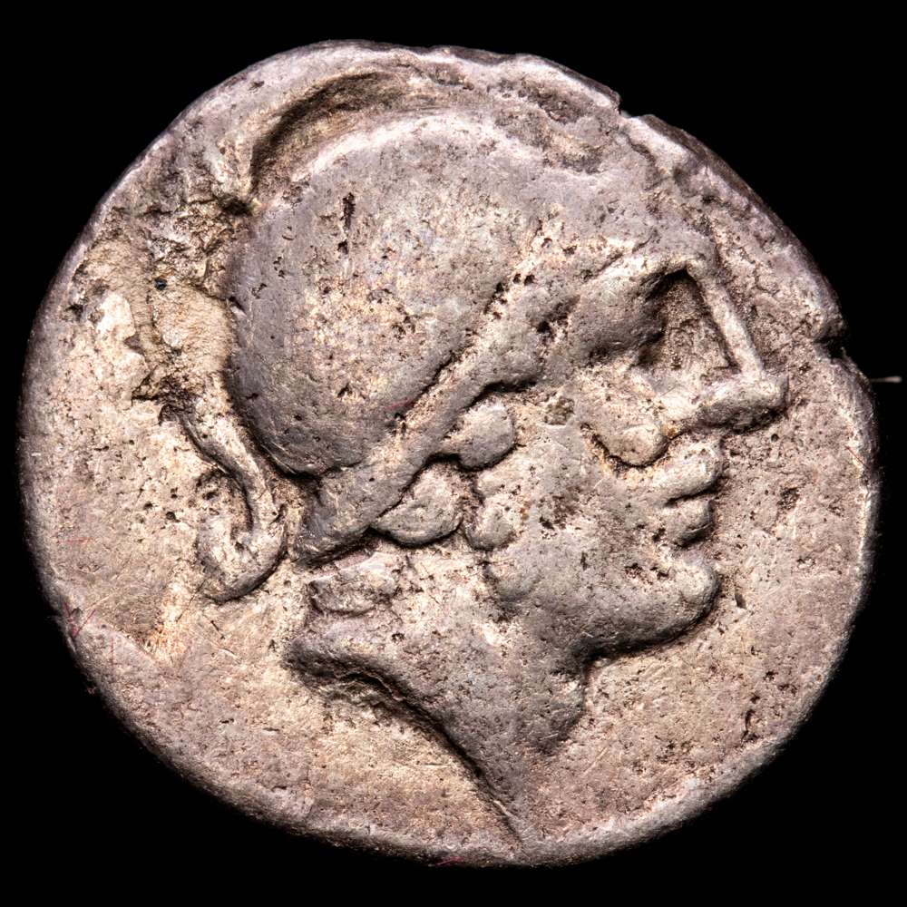 D. Junio ​​Bruto Df Albino, 48 a. C. Denario (Plata, 17,64 mm, 3,55 g). Roma. Crawford 450/1a. Babelon (Postumia) 11. Sydenham 941. MBC. Tono.