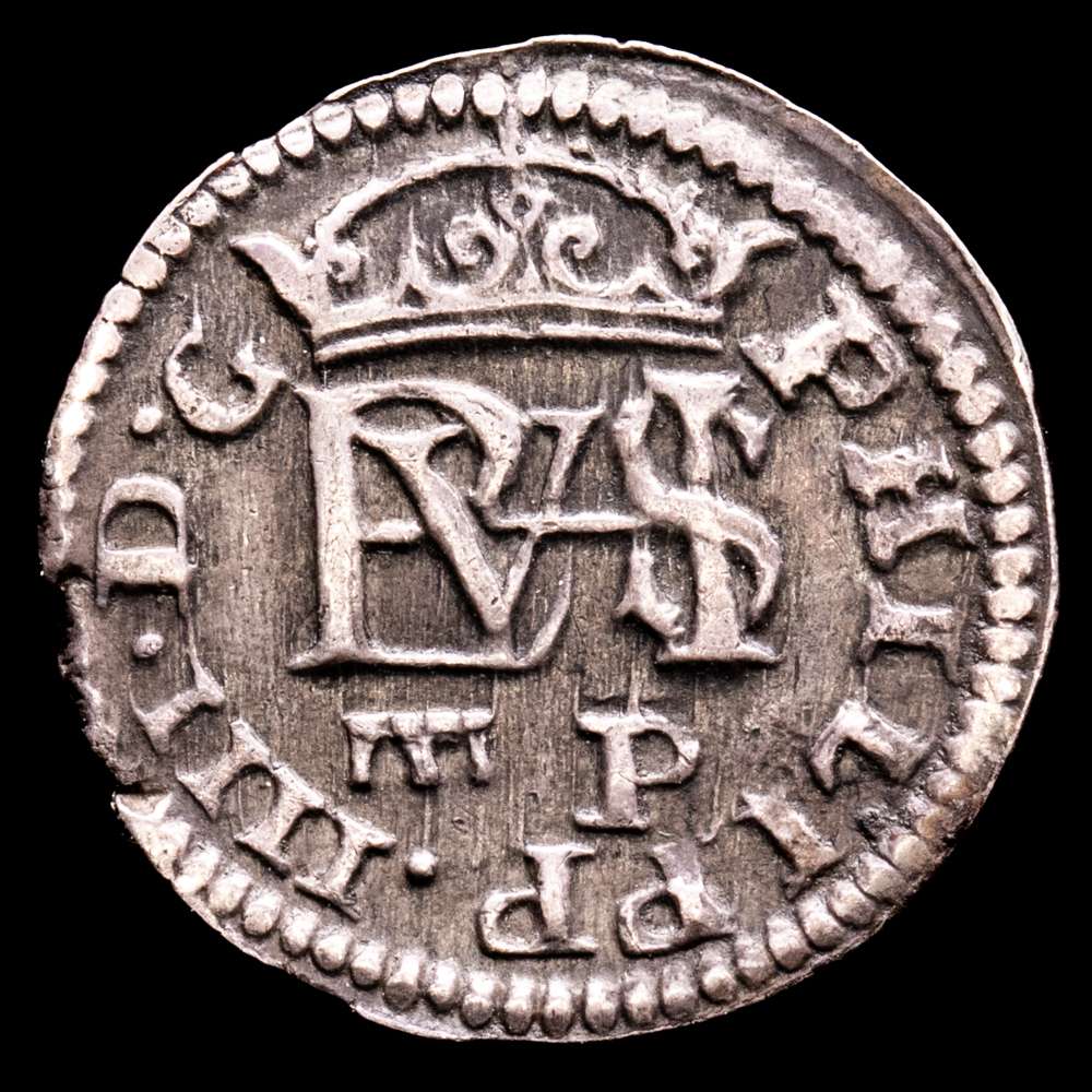 Felipe IV (1621-1665). 1/2 real. 1627. Segovia. P. (Cal-620).(Jarabo-Sanahuja-C448).Ag. 1,55 g. Acueducto de 2 arcos. Pátina. MBC+.