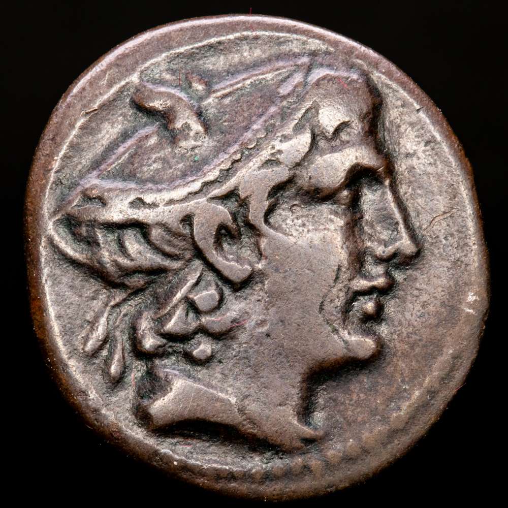 Semuncia, Anónimo. Roma, c. 217-215 a. C.; Æ (4,84 g; 20,1 mm; 1 h). Crawford 38/7; Sydenham 87; RBW 100.  Muy buen estado de conservación. MBC+.
