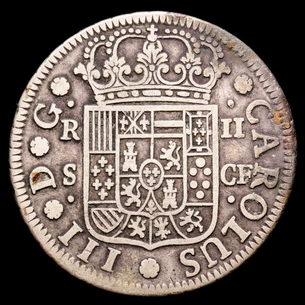 Carlos III (1759-1788). 2 Reales. 1771. Sevilla CF. (AC.780). Ar. 5,54 gramos. MBC. Tono.
