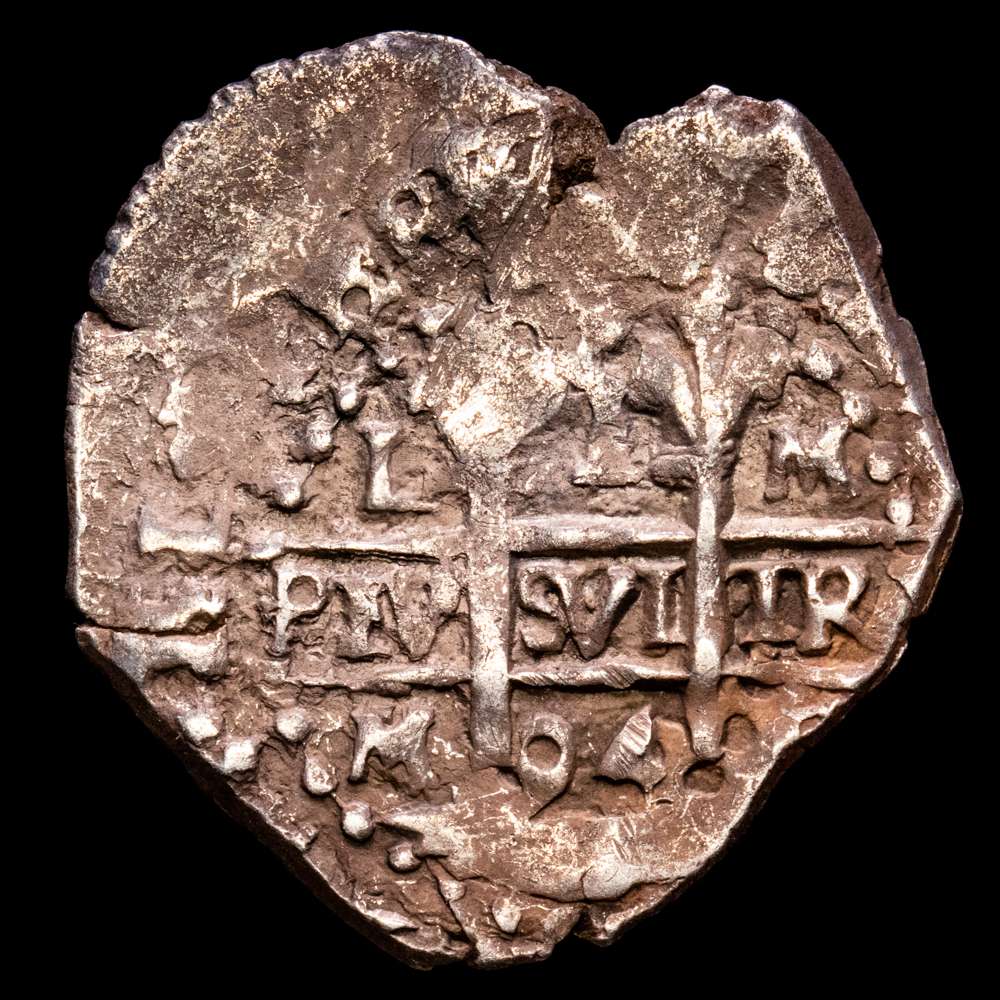Carlos II. 1 Real. (3,42 g.). Lima. 1694. Ensayador M. Aureo y Calicó-287. MBC+.