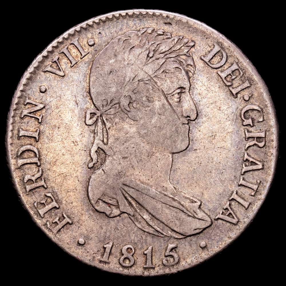 Fernando VII (1808-1833). 4 reales. 1815. Madrid. GJ. (Cal-1081). Ag. 13,21 gramos. Suave pátina. MBC+.