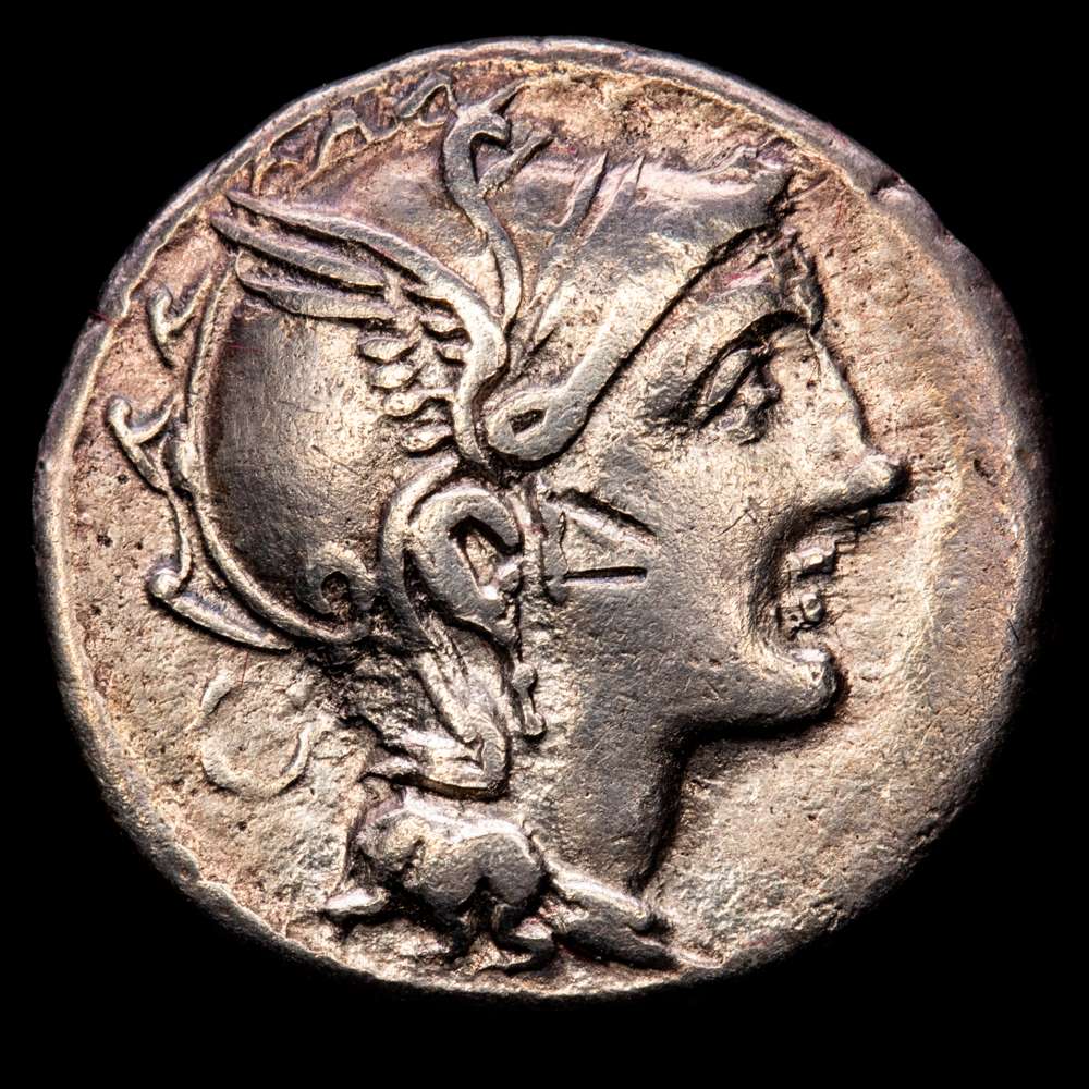 Mallia. T. Mallius Mancinus Appius. Denario. 111-110 aC Roma. (FFc-834). (Craw-299/1b). Ag. 3,82 gramos. Ligero tono. MBC+.
