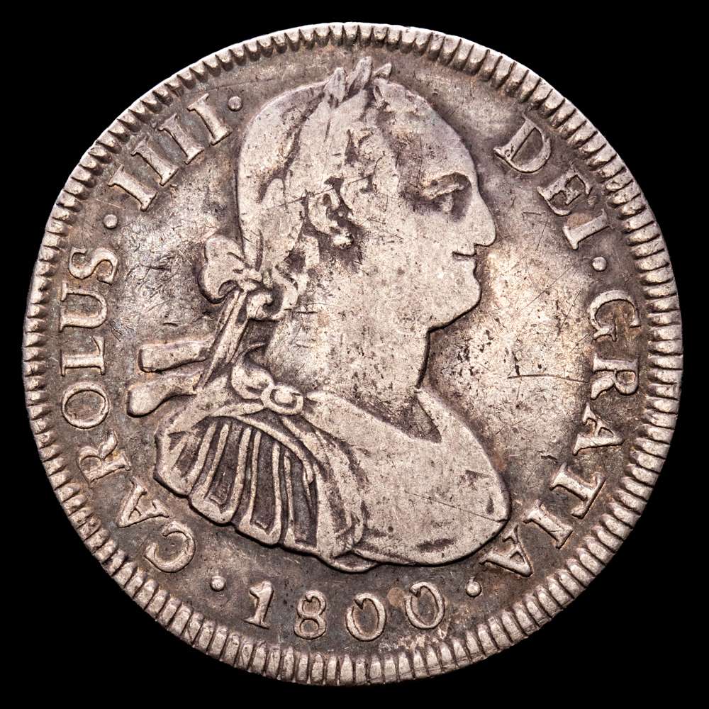Carlos IV (1788-1808). 4 reales. 1800. Potosí. PP. (Cal-835). Ag. 13,01 gramos. MBC.