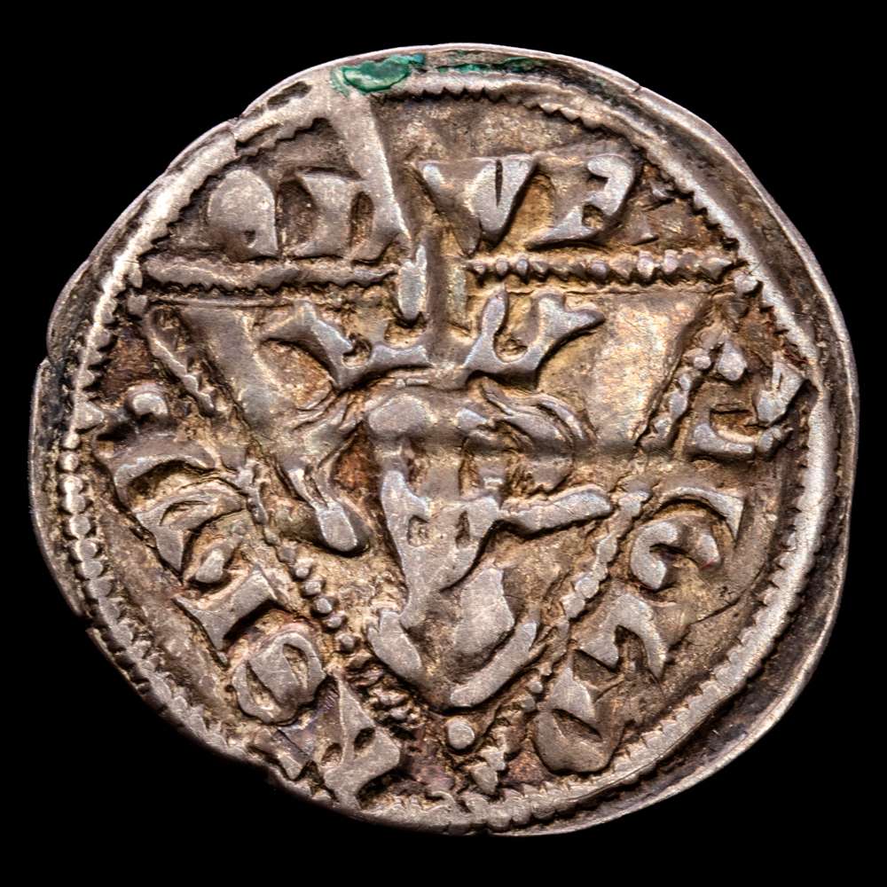 Eduardo I Irlanda (1272-1307), Penique de cruz larga  , 1,35 g, Waterford Segunda acuñación, (D.F.64; S.6254). VF.