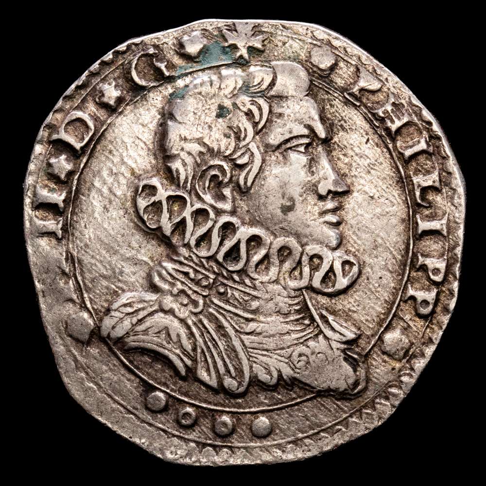MESSINA Felipe IV (1621-1665) 4 Tarì 1649 IP. MP. – MIR 493/21. AG (10,57 gr). MBC+.